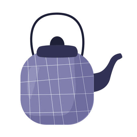 blue teapot . vintage Tablewareのイラスト素材