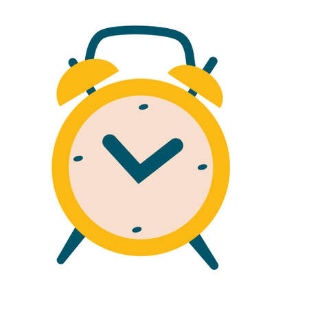 yellow alarm clockのイラスト素材