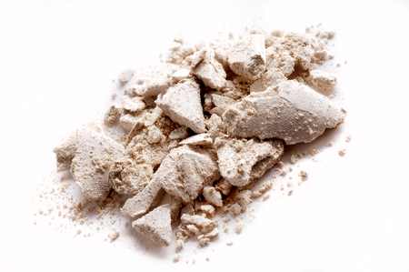 crushed  eyeshadow isolated on white backgroundの写真素材