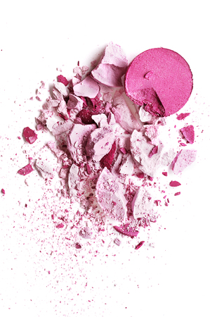 Eyeshadow pink crushed and mixed isolatedの写真素材