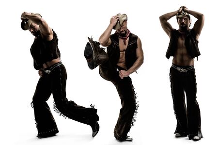 Kyiv, Ukraine - August 25.2018 young man in cowboy clothesのeditorial素材