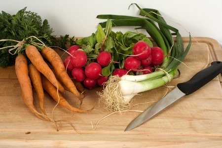Vegetable ingredients for salad or mealの写真素材