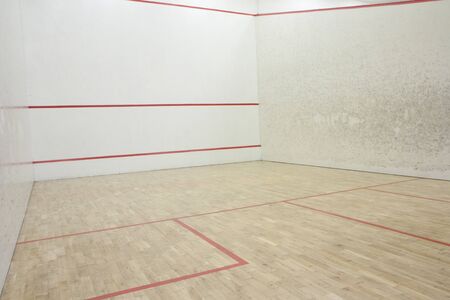 Empty squash court ready to playの写真素材