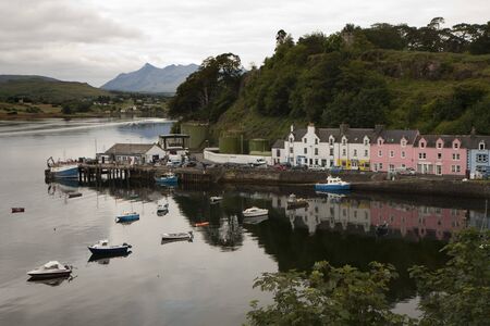 Port in Portree City, Skye, Scotlandの写真素材