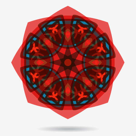 geometric symbol of the complex structureのイラスト素材