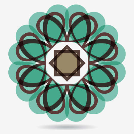 geometric symbol of the complex structureのイラスト素材