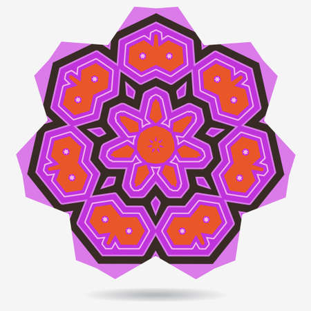 geometric symbol of the complex structureのイラスト素材