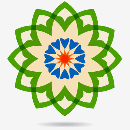 geometric symbol of the complex structureのイラスト素材