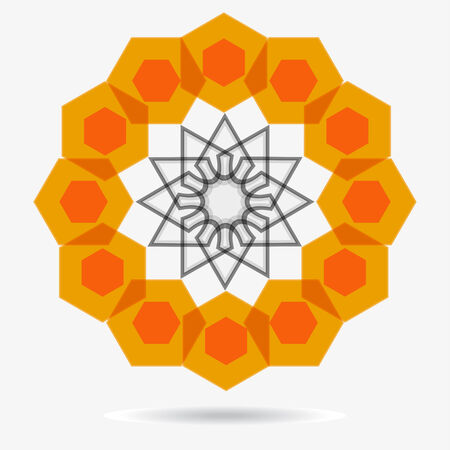 geometric symbol of the complex structureのイラスト素材