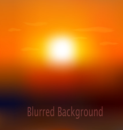 vector abstract blur unfocused style background with sunのイラスト素材