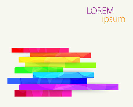 vector Abstract background with colored stripes のイラスト素材