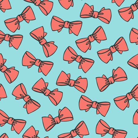 Seamless pattern with bows.のイラスト素材