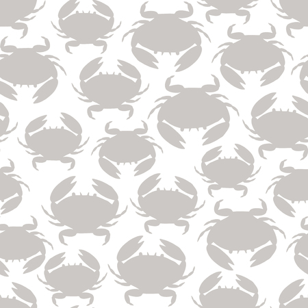Seamless pattern with stylized crabs.のイラスト素材