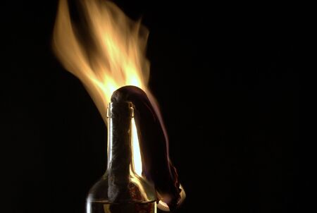 Low key molotov cocktailの写真素材