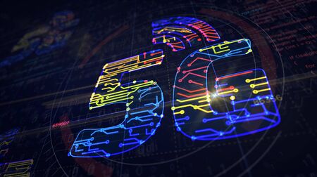 5g mobile network project creating. Abstract concept of IOT, phone, connection and communication...