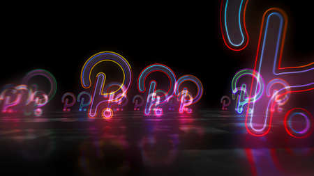 Polkadot neon sign concept, Polka dot cryptocurrency token, blockchain currency, fintech and...