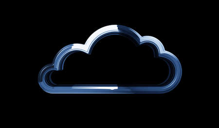 Cloud computing and online storage and internet server golden metal shine symbol concept....