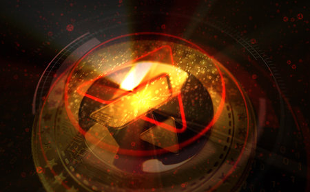 Avalanche Avax cryptocurrency gold coin on green screen background. Abstract concept 3d illustration.の写真素材