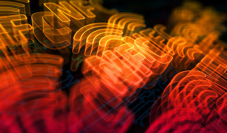 NFC wireless pay mobile phone payment symbol digital concept. Network, cyber technology and computer background abstract 3d illustration.の写真素材