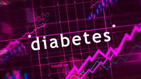 Civilization diseases and health service crisis charts and graphs diagram concept 3d illustrationの写真素材