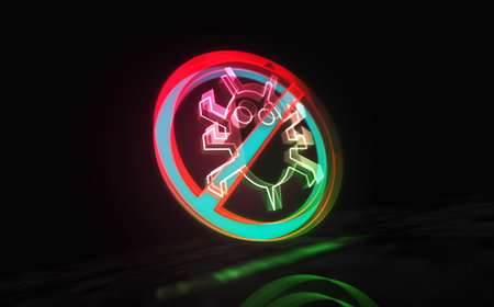 Antivirus cybersecurity warning symbol digital concept. Network, cyber technology sign and computer background abstract icon 3d illustration.の写真素材