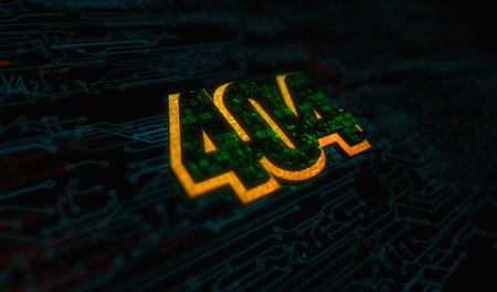 Error 404 page not found oops problem symbol digital concept. Network, cyber technology and computer...