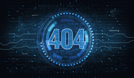 Error 404 page not found oops problem symbol digital concept. Network, cyber technology and computer background abstract 3d illustration.の写真素材