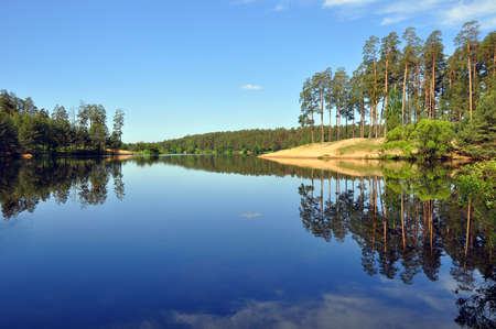 lake scenery.の写真素材