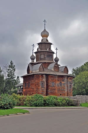 Russia. Suzdal. Preobrazenskaya wooden Churchの写真素材