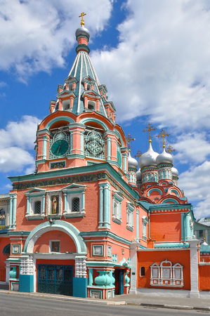 Moscow Church of Gregory, Bishop of Neocaesarea, on the Bolshoy Polianka is an architectural monument of the XVII centuryの写真素材