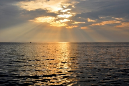 Sunset on the Adriatic sea.の写真素材