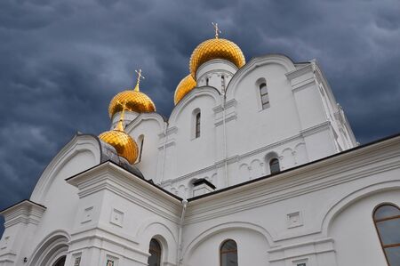 The Golden domes of the Uspenskiy Cathedralの写真素材