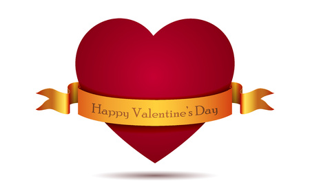 Heart from paper Valentines day card vector background on white. Eps 10のイラスト素材