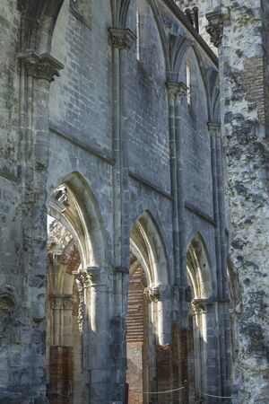 Ruins of the monastery church Zsambekの写真素材
