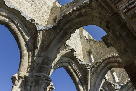 Ruins of the monastery church Zsambekの写真素材