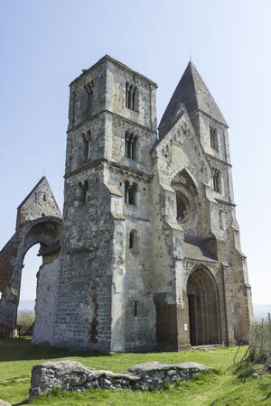 Ruins of the monastery church Zsambekの写真素材