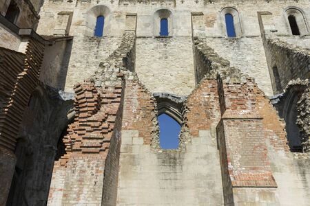 Ruins of the monastery church Zsambekの写真素材