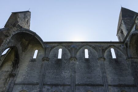 Ruins of the monastery church Zsambekの写真素材