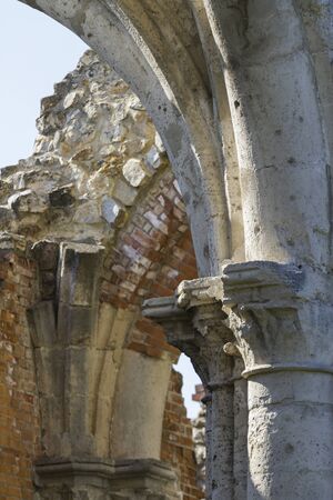 Ruins of the monastery church Zsambekの写真素材