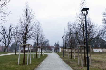 The Royal Palace of Godollo on a winter afternoon.のeditorial素材