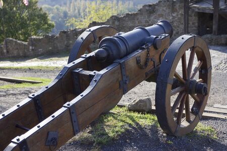 Cannon in the fortress of Szigliget, Hungary.