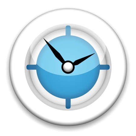 Modern clock illustration on white background Modern clock illustration on white background