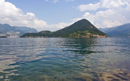 View on Iseo lakeの写真素材