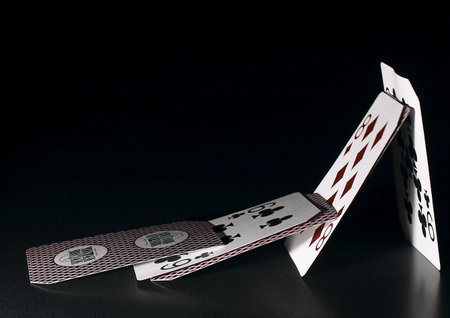 Poker cards fallingのeditorial素材