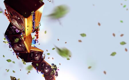 Graphical music component imageの写真素材