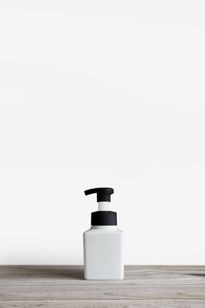 Simple Hand Soap White Dispenser Bottle Advertising Imageの写真素材