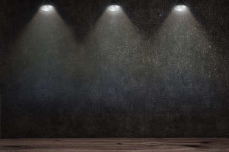 Background graphics material for spotlights on concrete wallsの写真素材