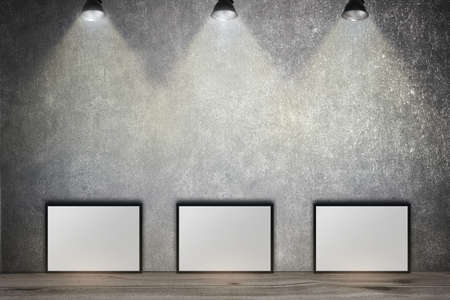 White concrete wall spotlight background graphics material
