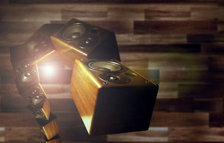 A component stereo with vintage space and musicの写真素材