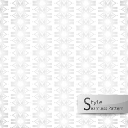 abstract seamless pattern floral row ribbon. white texture background geometric vintage vector illustrationのイラスト素材